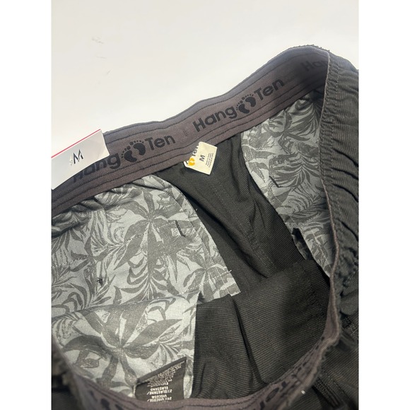 Hang Ten‎ Mens Black 2-Way Stretch Hybrid Shorts Drawstring Waistband NEW M - Picture 4 of 9